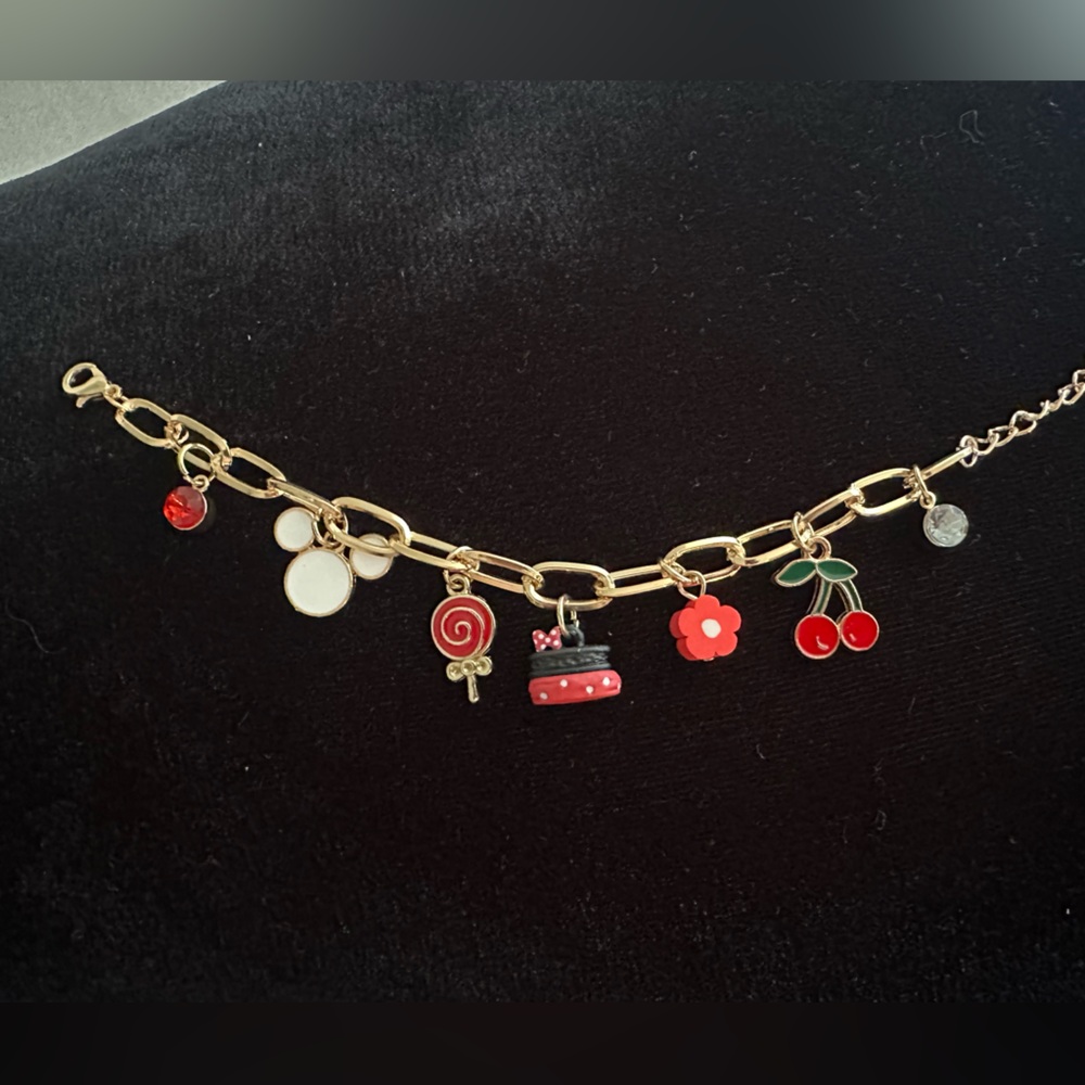 Gold Disney Mickey Charm Bracelet